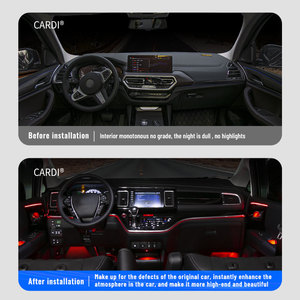CARDI K1Ledカーアトモスフィアフット<span class=keywords><strong>LED</strong></span>ライトAPP/リモートコントロールカーRGB12LEDネオンインテリアライトランプ12Vアトモスフィアライト