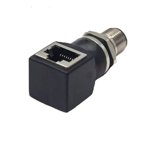 M12 4pin 8pin Connector to RJ45 Plug Male to Famale Adapter a <strong>Style</strong> <strong>Coding</strong> 40A Straight Ethernet Extension Connector Adapter - Product Image 6