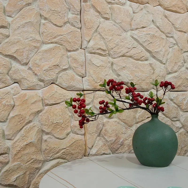 Unordnungsgemäß geformter stein leichter wasserdichter 3d-beulen kulturstein außenwandfliesen keramikfliesen wanddekoration