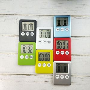 Цветные сверхтонкие кухонные часы с цифровым ЖК-экраном, квадратный таймер для приготовления пищи, обратный отсчет, будильник, магнитные часы - Product Image 6