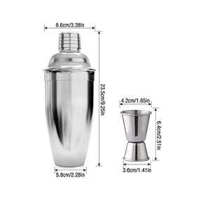 Kokteyl Shaker paslanmaz çelik 750ml kokteyl yapma kiti ile süzgeç Jigger ölçme ve Bar karıştırma kaşığı kokteyl shaker - Product Image 4