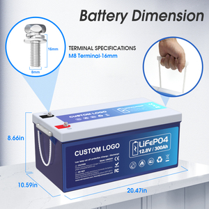 태양광 시스템/전원 배터리 리튬 이온 배터리용 고출력 24V <span class=keywords><strong>Lifepo4</strong></span> 팩 12V 400Ah 배터리 280Ah 300Ah 100Ah 200Ah 400Ah - Product Image 2