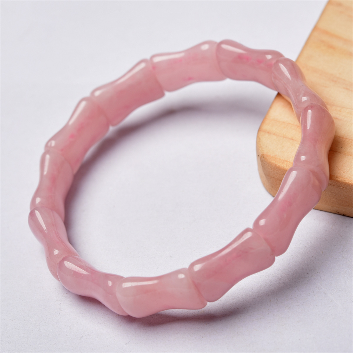 Cuarzo rosa de bambú tarjeta de mano conjunta (12*17mm)