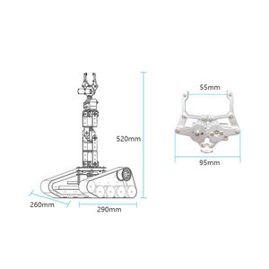 Open Source Intelligent Crawler Roboterarm Kit mit 6 Grad Freiheit Hindernis vermeidung & Trolley Competition Set