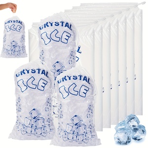 拉绳包透明塑料包装存储塑料冰拉绳袋，用于带拉绳封口的冰袋 - Product Image 1