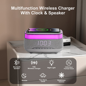 <strong>2025</strong> New Multifunction Smart Blue Tooth <strong>Speaker</strong> with Wireless Charger and Alarm Clock - Product Image 2