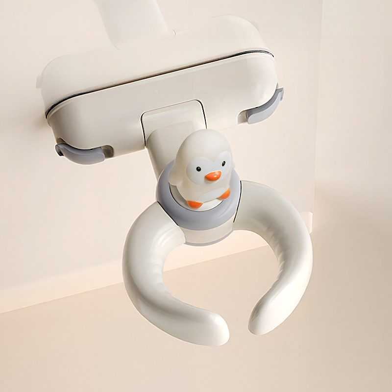 Style pingouin - gris (écorce de bébé) (type ventouse murale)