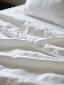 Khách sạn hiện đại trắng 100% bông mô hình rắn đơn giản Duvet cover Set mềm mại thoáng khí thân thiện với môi chống nhăn 4 Mảnh 300tc - Product Image 2