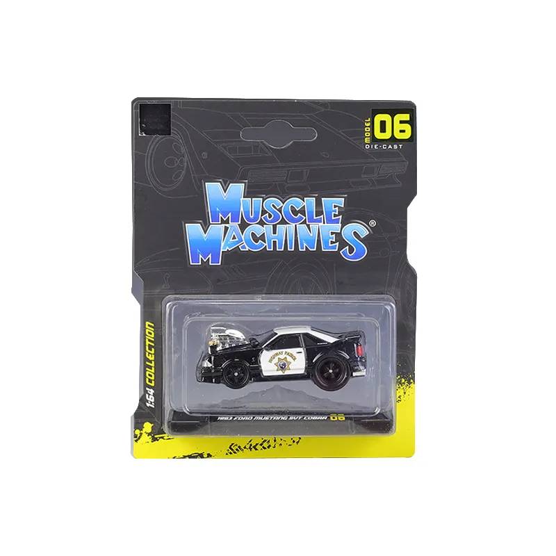 Maisto Diecast quy mô mô mô hình 1/64 INNO Diecast chất lượng hàng đầu 1993 Mustang SVT Cobra cảnh sát cổ điển Mô hình đồ chơi xe hơi Retro