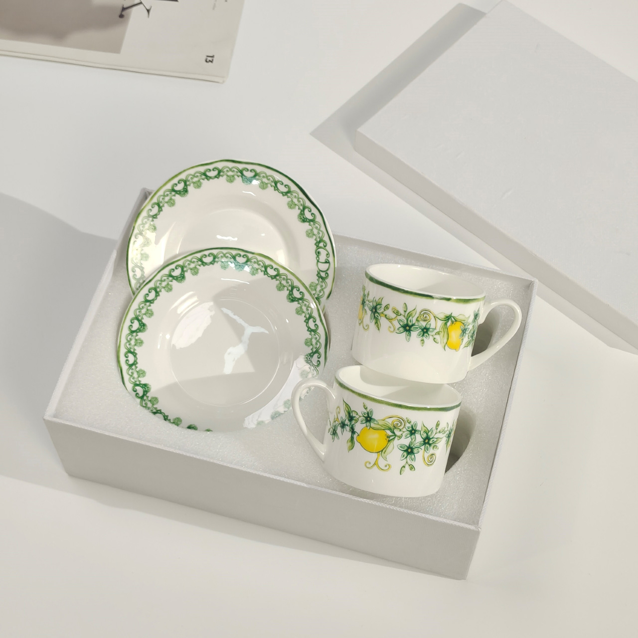 double cup and saucer