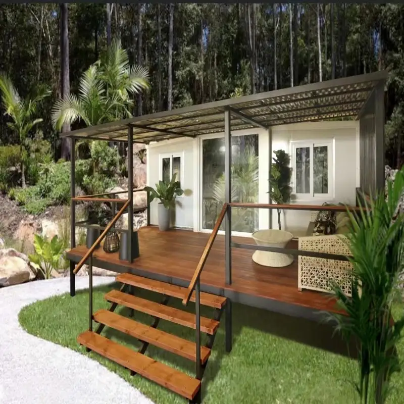 Paquete plano de lujo prefabricado Tiny House Modular Casa expandible 20 pies Living ExpandingContainer Home