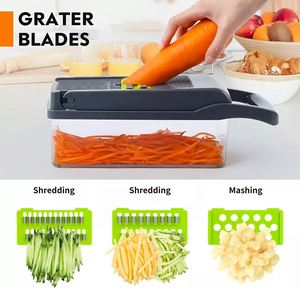 <strong>5</strong> in <strong>1</strong> Cheese Shredder Manual Hand Crank Mandolines Slicers Food Vegetable Chopper Fruit Cutter Rotary Cheese Grater for Kitchen - Product Image 2