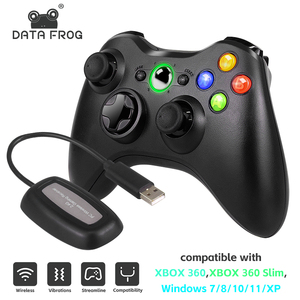 Veri kurbağa beyaz USB kablosuz oyun kolu Gamepad denetleyicisi için Xbox 360/360 ince Windows 10/11 PC oyunları ile uyumlu - Product Image 3