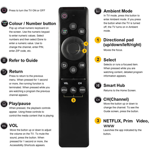 Huayu RM-L1613 nóng bán phổ điều khiển từ xa cho Samsung TV thông minh với Netflix, thủ video, www chức năng - Product Image 6