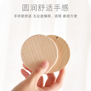 M-67复古木制小镜子便携式心形折叠迷你礼品高清手持化妆镜