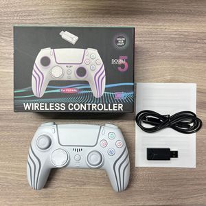 P5ワイヤレスBluetoothゲームコントローラーRGBライトワイヤレス2.4Ghzジョイスティック6軸振動スイッチモバイルPCゲームコントローラー