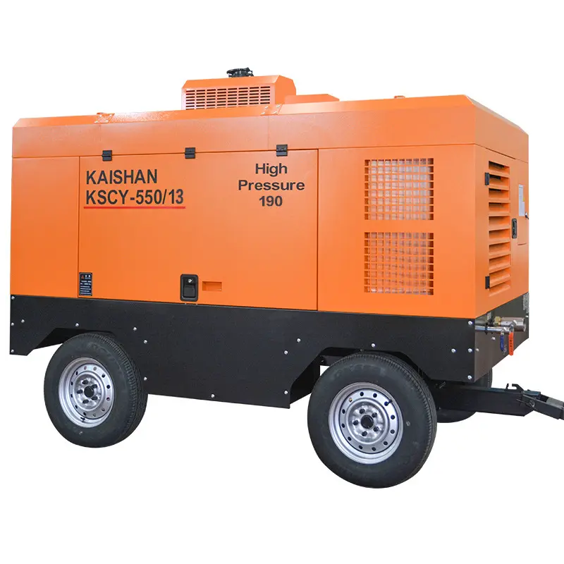 Kaishan KSCY-57012-550/15 diesel motore vite compressore d'aria con ruote