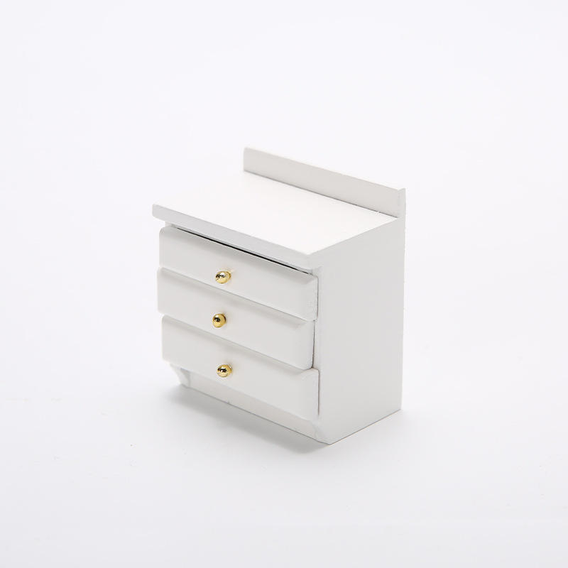 โต๊ะข้างเตียงสีขาว