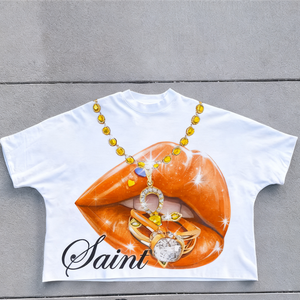 Sang Trọng Tùy Chỉnh Thiết Kế T-Shirt Cho Nam Giới Với Rhinestone Đồ Họa Và Cao Cổ Boxy Phù Hợp Với Chất Lượng Cao In Ấn Cá Nhân Thiết Kế - Product Image 1