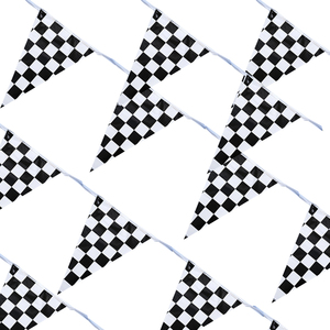 Banderín de seguridad con impresión única, triangular de advertencia, 5m, Negro, Rojo - Product Image 4