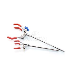 Rongtai phòng thí nghiệm ba ngón tay có thể điều chỉnh kẹp-mạ crôm (lớn) Trung Quốc nhà phân phối 70*280mm bột tráng ba ngón tay kẹp - Product Image 1