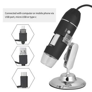 Lupa de microscopio con Zoom Digital 1600X, con función OTG, lupa de luz de 8 LED para Android, Windows y MAC - Product Image 4