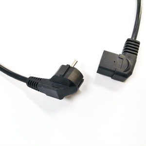 Avrupa 3 prong yuvarlak fiş dik açı C19 güç kablosu H05VV-F PVC ceket kablosu 3G 1.5mm2 1.5m güç kablosu - Product Image 5