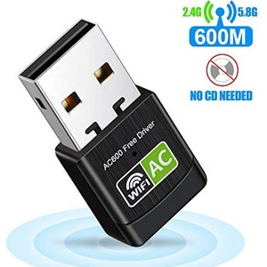 免费驱动程序600mbps 802.11ac 2.4ghz和5ghz双频无线加密狗AC650 WiFi USB适配器 - Product Image 2