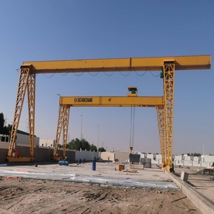 Customizable 10 Ton Electric Control Solid Tire Gantry <strong>Crane</strong> 10m <strong>Reach</strong> 25 Ton Rated Loading 4 6 8 Ton Options Core Motor - Product Image 1