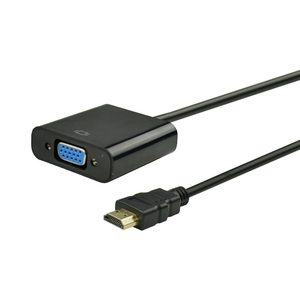 Precio de fábrica HDMI a VGA Adaptador convertidor 1080P macho Coaxial para HDTV Monitor ordenador proyector con chaqueta de PVC en Stock