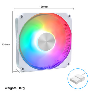 IHTP RGB 120mm Case del Computer ventola colorata CPU Cooler bianco per Pc ventole del processore per la custodia del Desktop - Product Image 5