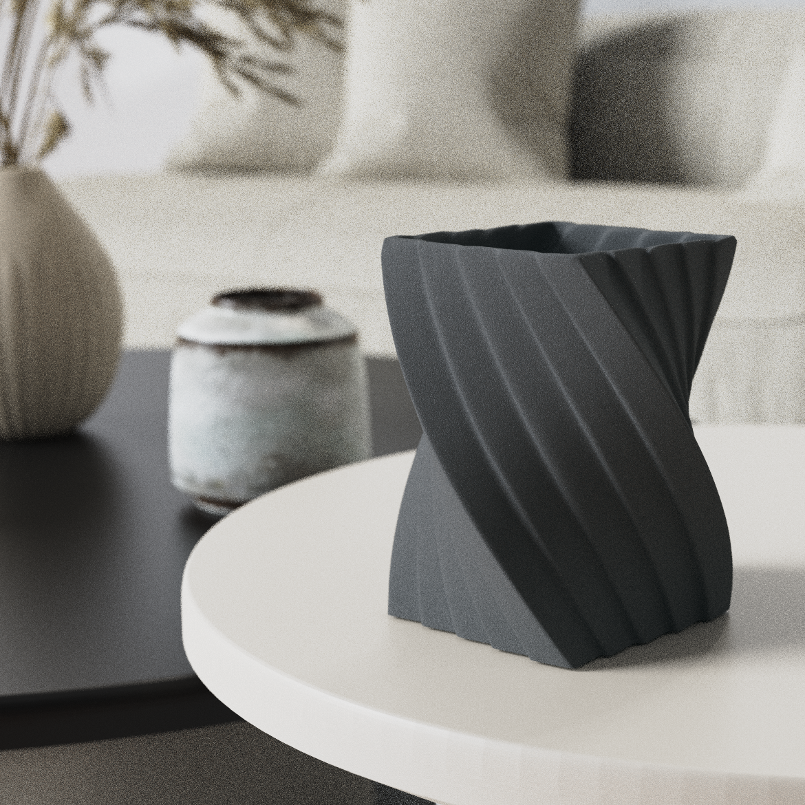 Textured candle jar