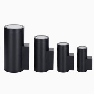 Lampade da parete per esterni impermeabili IP65 lunghe strisce <span class=keywords><strong>LED</strong></span> portico Villa nera lampada da parete per esterni