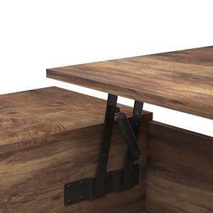 Mesa de centro moderna de mediados de siglo con diseño superior, mesa rectangular de madera grande con diseño elegante - Product Image 5