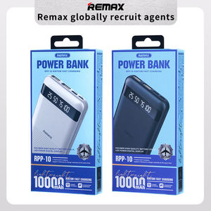 REMAX-Banco de energía Hintom DE CARGA RÁPIDA, dispositivo móvil de doble salida USB tipo C, Micro USB, 2.4A, 10000mAh, ultradelgado, portátil, tipo C - Product Image 5