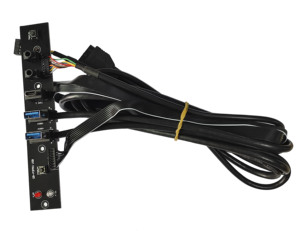 Placa de circuito PCB de 2 puertos USB 3,0, Cable de salida de entrada de Audio, interruptor de alimentación, carcasa de ordenador, Cable de Panel frontal USB, placa base