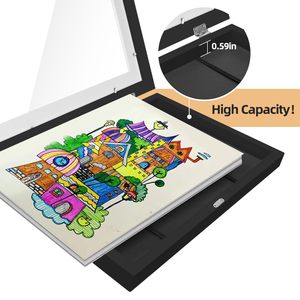 8.5x11 inch trẻ em tác phẩm nghệ thuật khung phía trước mở hình ảnh hiển thị khung màu đen có thể thay đổi sáng tạo cho trẻ em của các dự án nghệ thuật - Product Image 6