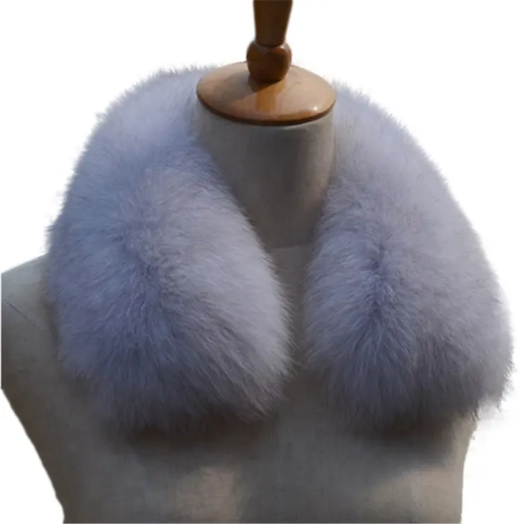 Fashion Real Fox Fur Collar /Dyed Fox Fur Trim For Garment