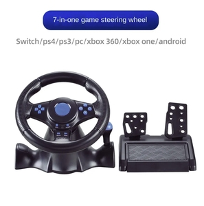 7 in1ワイヤレスゲームカーステアリングレーシングホイールニンテンドースイッチ/xbox/PS4/PS2/PS3/PCマクロ機能ゲームコントローラー用 - Product Image 6