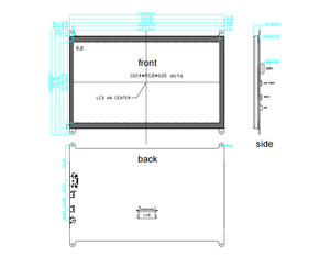 10,1-Zoll-Standard-Display mit HDMI-Eingang 1280*800 hoch auflösender Monitor Raspberry Pi-Display mit Touch-Control-Funktion