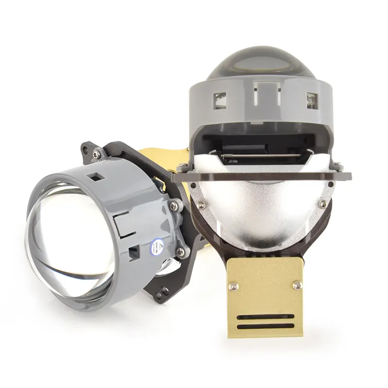 3 inç lazer Len far LED ampul 100W hiperboloid projektör Lens araba HD güçlendirme otomotiv Lens 2 adet