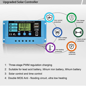 Regolatore di carica solare PWM11.1V regolatore di carica solare regolatore di regolatore solare - Product Image 5