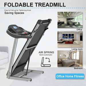 LFLY ev spor salonu elektrikli katlanabilir koşu bandı büyük LCD ekran kalp hızı fonksiyonu için koşu & Fitness motorlu koşu bandı - Product Image 5