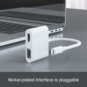 Hgih Quality White 2 in 1 Type c Hub Hd <strong>Dual</strong> Interface Adapter Usb c Hub <strong>hdmi</strong> 4k 60hz Aluminum Alloy Shell 2 Port Usb Hub