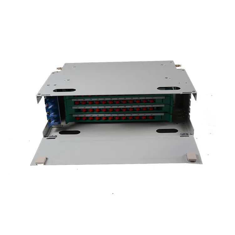 Fiber optique ODF 24 cœurs 48 ports, panneau de raccordement en plastique SC FC odf, cadre de Distribution principal