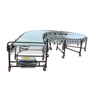 Hot Sales Flexible Powered Roller Conveyor for 50kg Feed Bags Boxes <strong>Container</strong> <strong>Loading</strong> <strong>and</strong> <strong>Unloading</strong> With Fast Speed. - Product Image 1