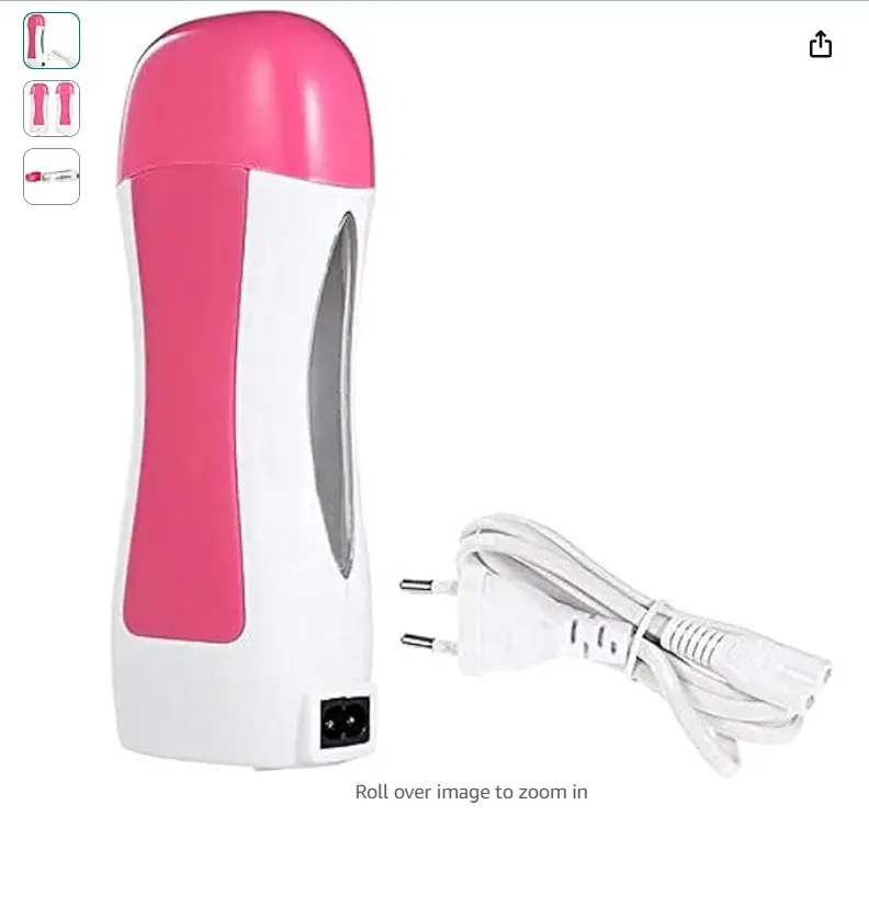 Pink 100G Depilatory Roller warm Wax Heater/depilatory Roll On Wax warmer hand held single roller wax machine