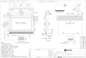 Stn Lcd-Bildschirme 1,87-Zoll-Grafik-LCD-Modul-Anzeige fpc 128x64 Dot Matrix Touch-Anzeige modul Square Cog Lcd - Product Image 3