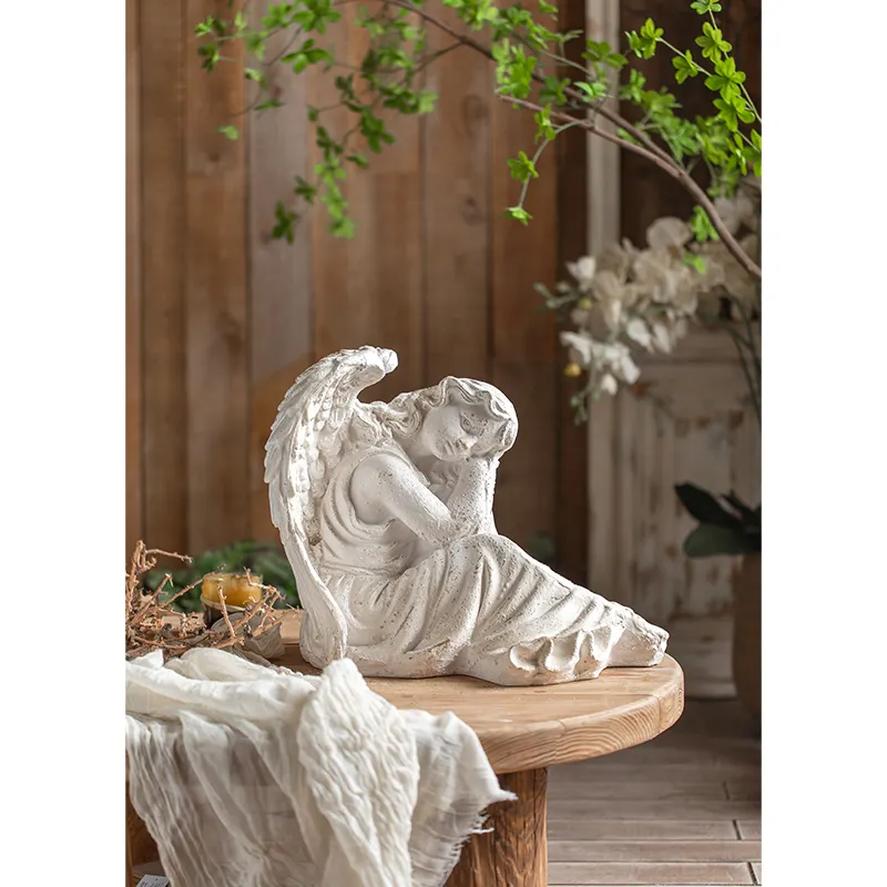 Northern Europe Angel Sculpture Furnishing Articles Mgo Art Crafts Decorative Ornaments Desktop Home Decoration