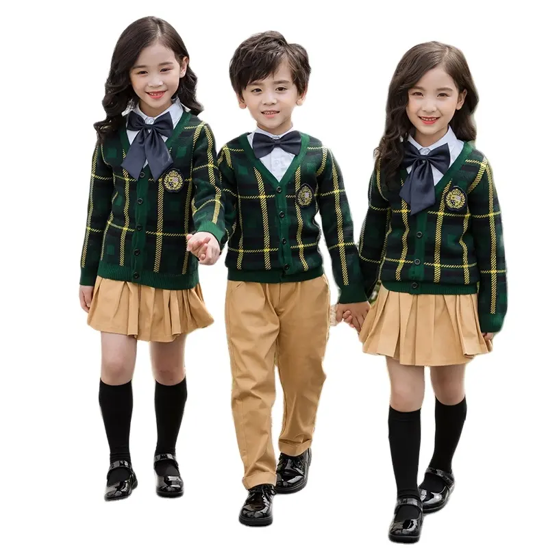 Hochwertige Sportswear Grundschule Uniform Sweater Sport Set Arten von Schuluniformen